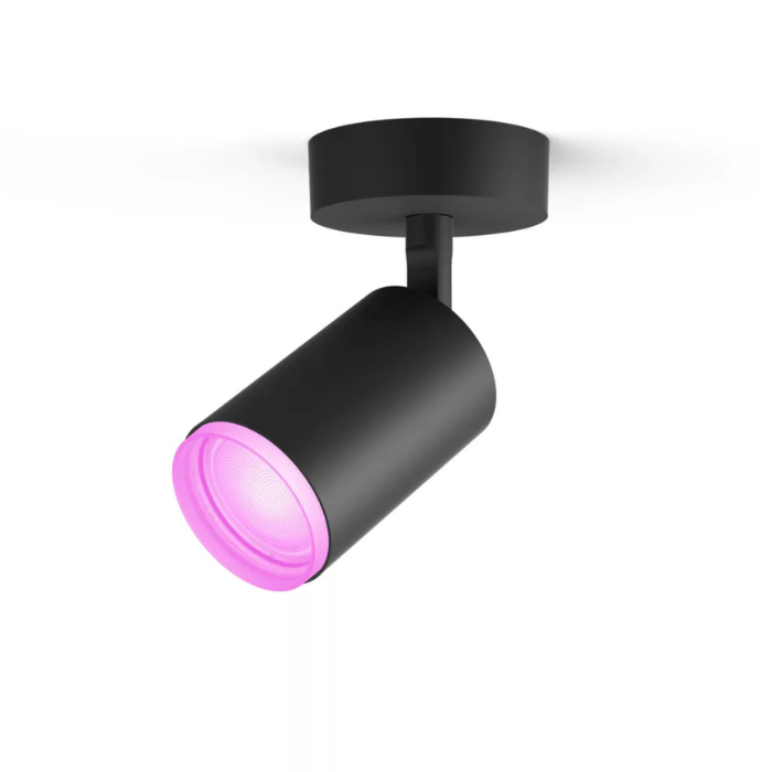 Philips Hue Fugato Single Spotlight | Smart RGBW | Black